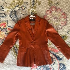 Lesjours Rust leather jacket Korean Sz 55